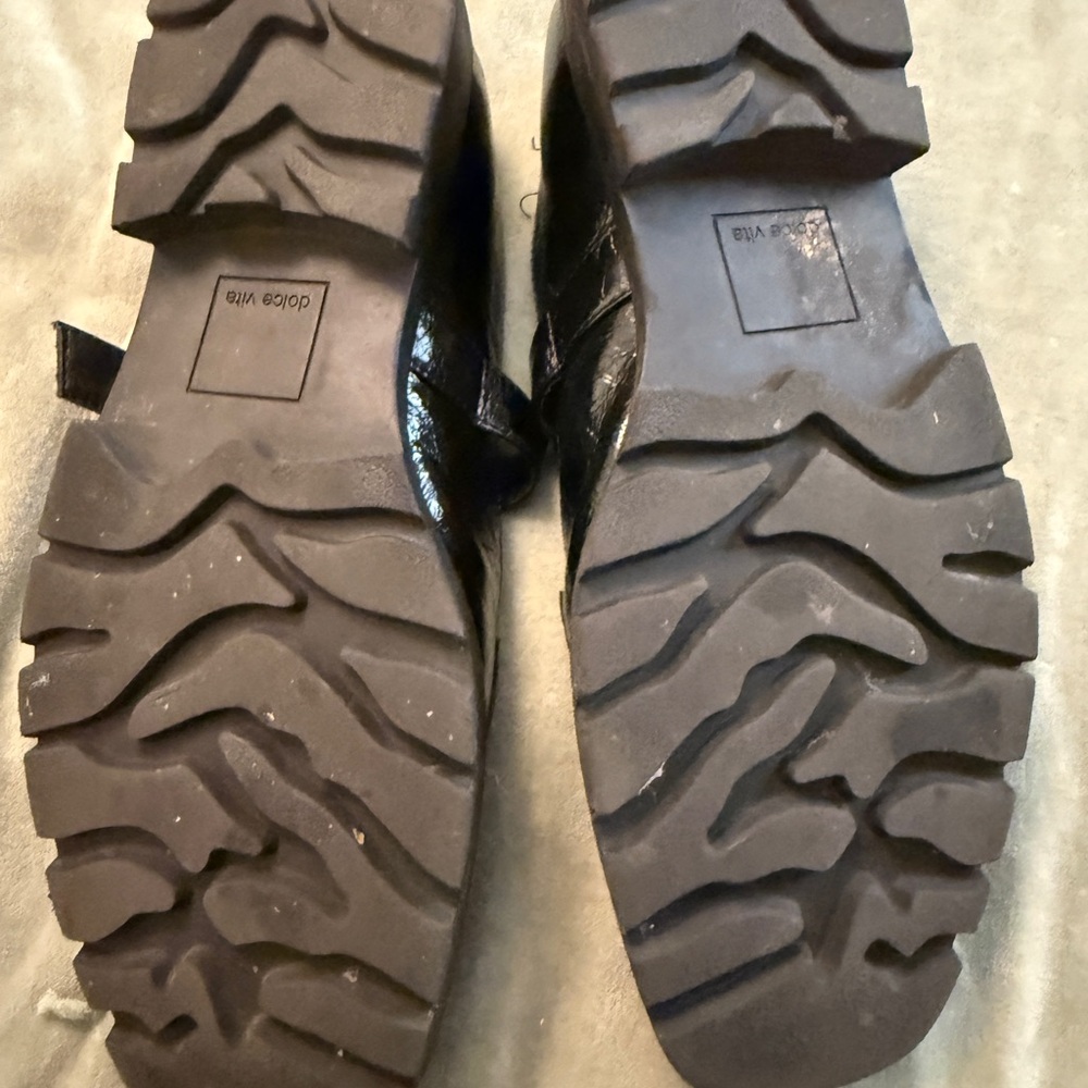 Dolce Vita Black Leather Loafers for women - Picture 3 of 5